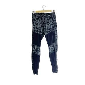 Lululemon Size 8 Hot To Street Leggings Biggie Brushed Animal Coal Black Mesh